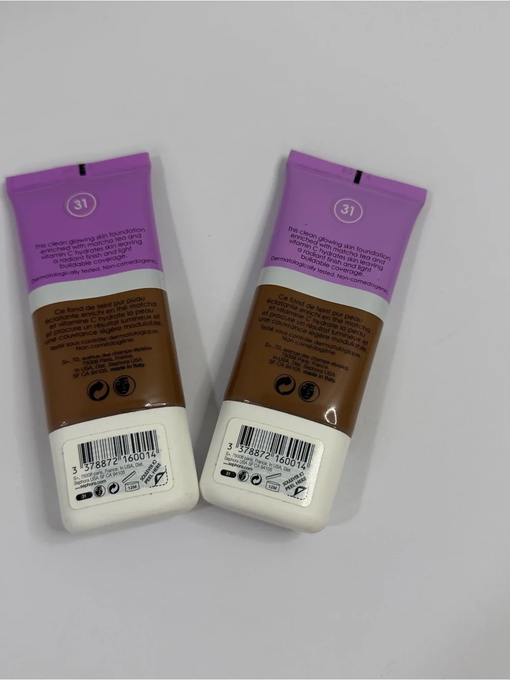 Shade 31 NEW-  2 Sephora Clean Glowing Skin Foundation